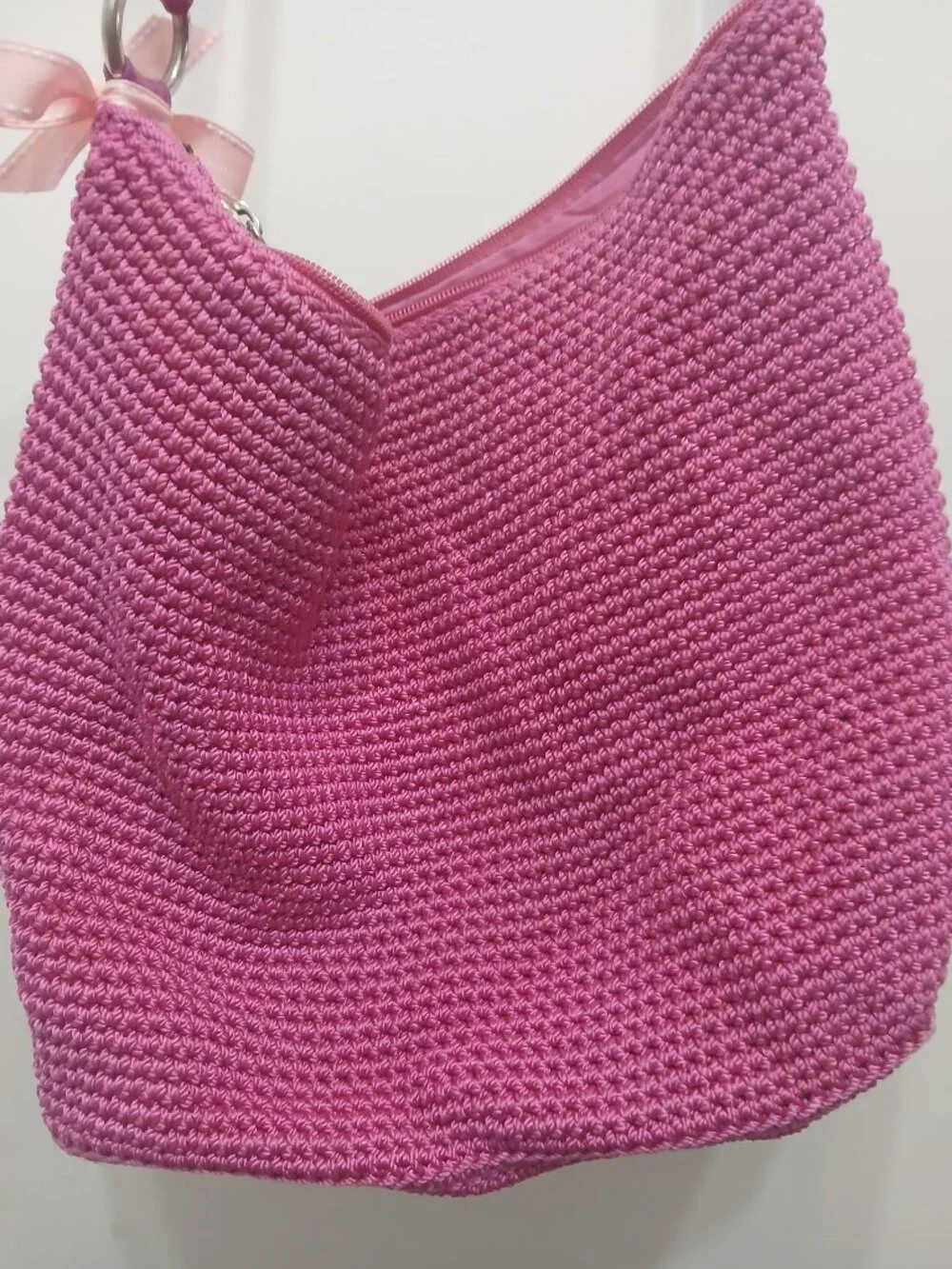 Lina Hot Pink Hank Knit Hobo🩷